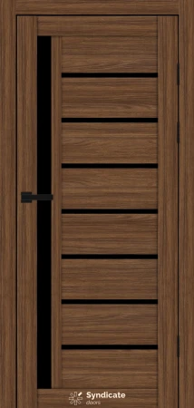 Міжкімнатні Двері Syndicate Doors SD-ECOTOP-101 Чорне скло Ламінатин