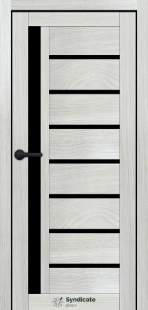 Міжкімнатні Двері Syndicate Doors SD-ECOTOP-101 Чорне скло Ламінатин