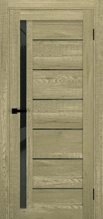 Міжкімнатні Двері Terminus Ukrainian Doors UD-13 Чорне скло Ламінатин