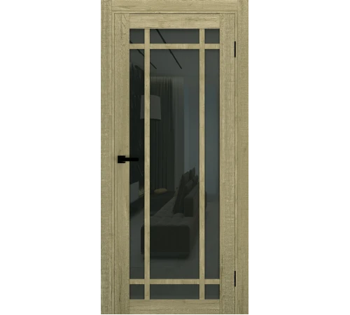 Міжкімнатні Двері Terminus Ukrainian Doors UD-16 Чорне скло Ламінатин