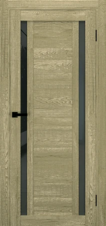 Межкомнатные Двери Terminus Ukrainian Doors UD-17 Черное стекло Ламинатин