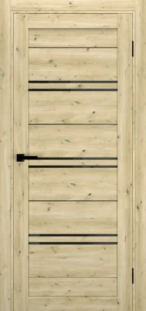 Міжкімнатні Двері Terminus Ukrainian Doors UD-11 Чорне скло Ламінатин