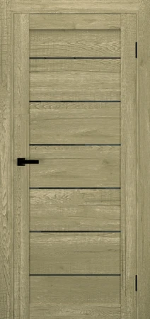 Міжкімнатні Двері Terminus Ukrainian Doors UD-12 Чорне скло Ламінатин