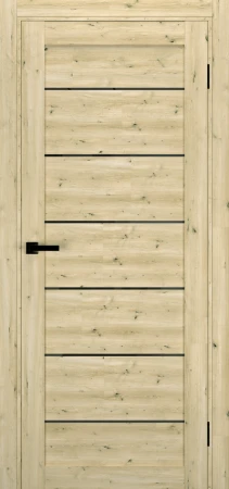 Міжкімнатні Двері Terminus Ukrainian Doors UD-12 Чорне скло Ламінатин