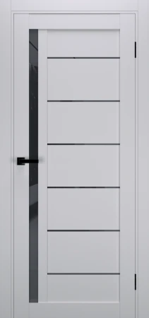 Межкомнатные Двери Terminus Ukrainian Doors UD-13 ПП Черное стекло ПВХ плёнка