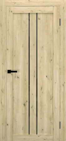 Межкомнатные Двери Terminus Ukrainian Doors UD-14 Черное стекло Ламинатин
