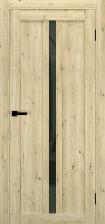 Межкомнатные Двери Terminus Ukrainian Doors UD-19 Черное стекло Ламинатин