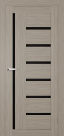 Міжкімнатні Двері Terminus Ukrainian Doors UD-03 ПВХ Чорне скло ПВХ плівка