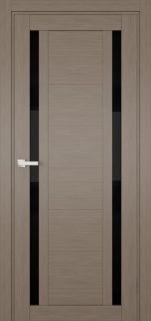 Міжкімнатні Двері Terminus Ukrainian Doors UD-17 ПВХ Чорне скло ПВХ плівка