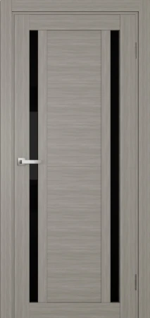 Міжкімнатні Двері Terminus Ukrainian Doors UD-17 ПВХ Чорне скло ПВХ плівка