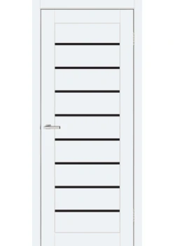 Двери ТМ DOORS C018 ПВХ Эмалит Черное стекло
