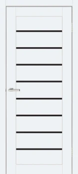 Двери ТМ DOORS C018 ПВХ Эмалит Черное стекло
