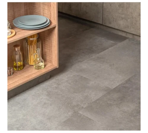 Вінілова підлога Vinilam Ceramo Цемент Стальний 71610