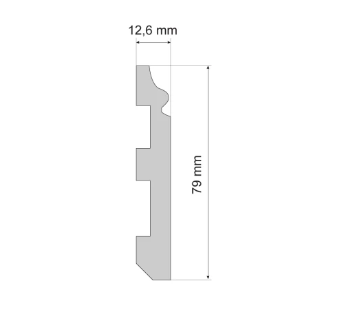 Плінтус Cezar LPC-07 2000 x 80,4 x12,9