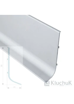 Плінтус алюмінієвий накладний 100 мм анодированний Kluchuk