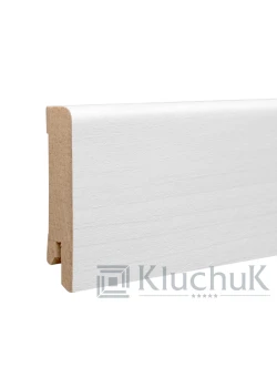 МДФ плінтус Білий шпон 80х12х2000 Kluchuk