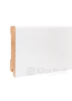 Плінтус Білий White plinth 100х19х2200 Модерн KLW-06 Kluchuk