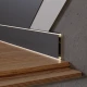 Плинтус алюминиевый 2в1 скрытого монтажа LED 80х12х2700 мм ALU-LED8012P (Без покрытия) + ALU-LED8012V (RAL) Kluchuk