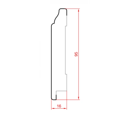 Плінтус Супер Профіль Profi СП 1695 16*95*2800