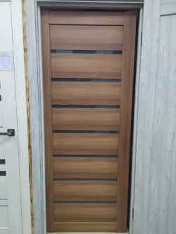 Двері PL-PVC-02, кастанья золотиста, сатин, 800*2000 мм, не врізане полотно, М18 Portalino