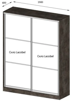 Шкаф-купе под заказ двухдверный Стекло лакобель Белое №57 03.04.2026