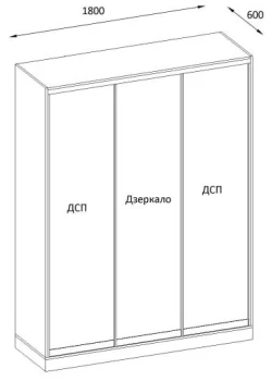 Шафа розпашна на замовлення тридверна №76 04.02.2025