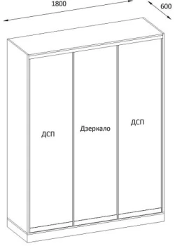 Шкаф распашной под заказ трехдверный №76 04.02.2025
