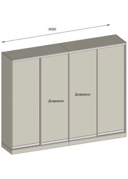 Шафа-купе на замовлення 4-дверна Кашемір №41 21.07.2025