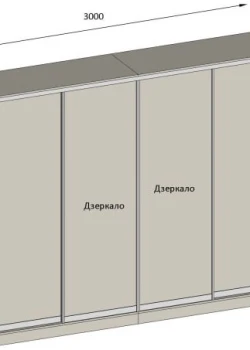 Шкаф-купе под заказ 4-дверный Кашемир №41 21.07.2025