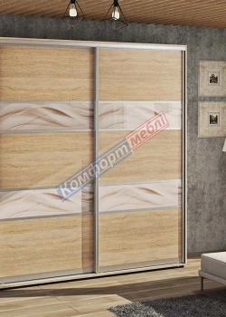 Шкаф купе 1.5 м Комфорт "Модель 3" двухдверный дуб натуральный