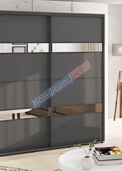 Шкаф-купе 1,9 м Комфорт "Модель 5" двухдверный темный