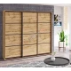 Шкаф-купе 2200 мм Комфорт "Из 4-х частей" 3 х дверный дуб золотой