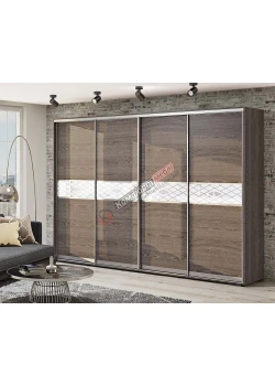 Шкаф купе 3.8 метра Комфорт "Модель 2" 4х дверный дуб трюфель