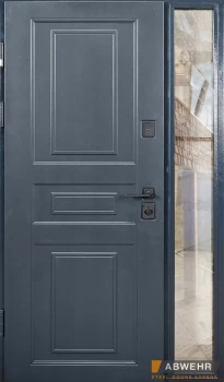 Нестандартні двері з терморозривом Scandi (RAL 7021 + Білий), до 1400*2650, комплектація FRAME Abwehr
