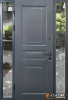 Нестандартні двері з терморозривом Scandi (RAL 7021 + Білий), 1400-1600*2200, комплектація FRAME Abwehr