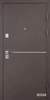 Двері Abwehr Defender 76 Solid з терморозривом Ral 8019T + Венге