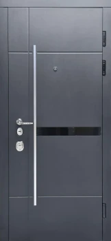 Двери ОЛИМП мод 908-521 черная шагрень-белый супермат Булат