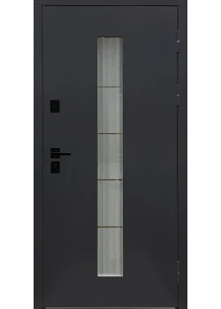 Двері Galicia СБ Лайн+ Ral 7024 BLACK/ Крафт Білий