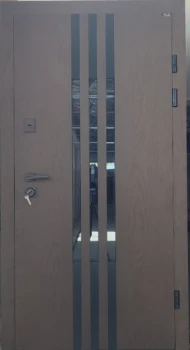 Двері Тріумф Тріо Термо ПОЛІМЕР темний дуб терморозрив 2 кольори Портала