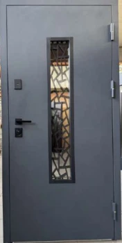 Двери Люкс Молоток 1 RAL 7024/Крафт белый Portalino
