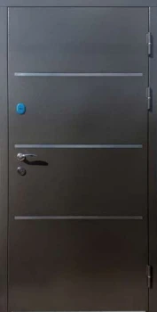 Двери Люкс Молоток 2 RAL 9975/Оксид темный Portalino