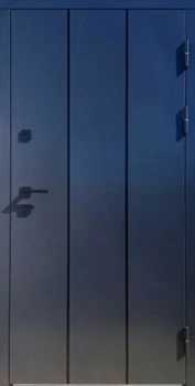 Двери ПРЕМИУМ Молоток 1 RAL 7024/Белое дерево Portalino