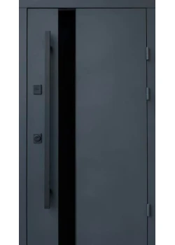 Двері Qdoors Стріт Елегант метал Антрацит 7021 фарба/МДФ біле дерево Vinorit 3К