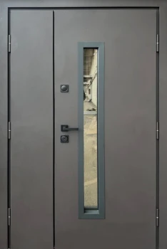 Двери Qdoors Стронг Браун 1200 Ral 8019 песок/дуб темный Vinorit