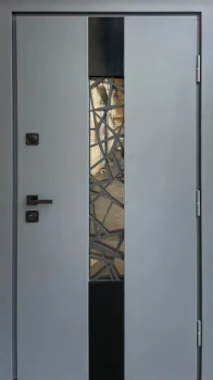 Двери Qdoors Стронг Плаза антрацит песок/антрацит Vinorit