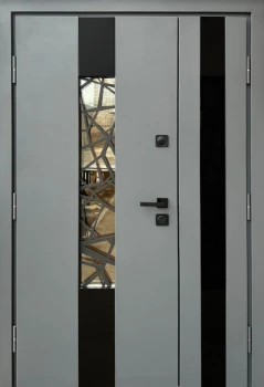 Двери Qdoors Стронг Плаза 1200 графіт G1298 песок/антрацит Vinorit