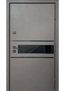 Двері Qdoors Стронг Оскар Ral 8019 пісок/дуб темний Vinorit