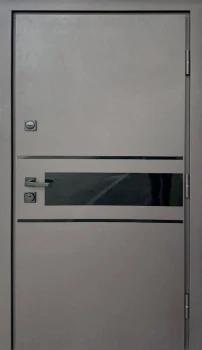 Двери Qdoors Стронг Оскар Ral 8019 песок/дуб темный Vinorit