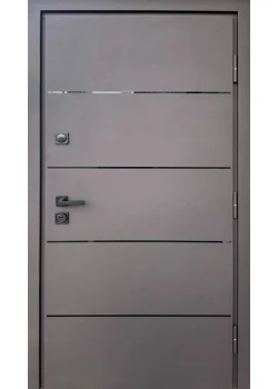 Двері Qdoors Стронг Купер Ral 8019 пісок/білий атлас Vinorit