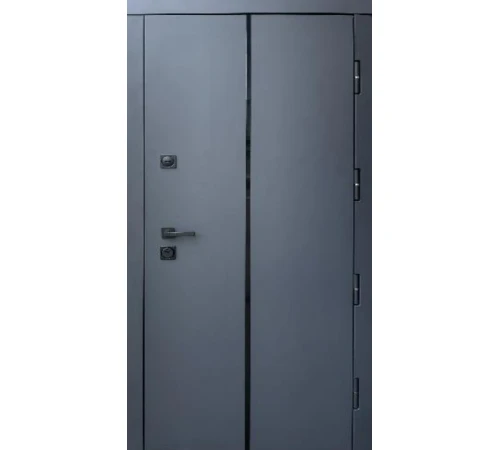 Входные Двери Стронг Перфект 4К антрацит/белый супермат+ЗЕРКАЛО "Qdoors"